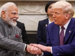Prime Minister Narendra Modi with US President Donald Trump during a meeting at the White House, in Washington, DC.(PTI) Prime Minister Narendra Modi with US President Donald Trump during a meeting at the White House, in Washington, DC.(PTI)