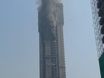 A Fire on the 42nd floor of a highrise in Byculla, Mumbai. (Bhushan Koyande/HT photo) A Fire on the 42nd floor of a highrise in Byculla, Mumbai. (Bhushan Koyande/HT photo)