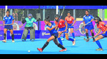 In another match, Kerala earned a massive 10-0 win over Gujarat. (Sant Arora/HT) In another match, Kerala earned a massive 10-0 win over Gujarat. (Sant Arora/HT)