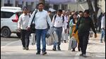 Polling teams on their way to their assigned booths, where voting will begin at 8am and continue until 6pm. (Parveen Kumar/HT PHOTO) Polling teams on their way to their assigned booths, where voting will begin at 8am and continue until 6pm. (Parveen Kumar/HT PHOTO)