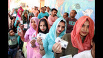Voters in Rohtak waiting to cast their votes in the municipal corporation on Sunday. (Manoj Dhaka/HindustanTimes) Voters in Rohtak waiting to cast their votes in the municipal corporation on Sunday. (Manoj Dhaka/HindustanTimes)
