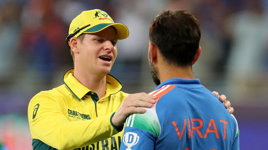 Steve Smith and Virat Kohli shared great sportsmanship after the end of the semi-final(REUTERS)