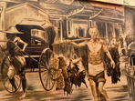 Lorong Petaling 2 has street art that depicts trading activities in ancient
times. (Photo: Preeti Verma Lal) Lorong Petaling 2 has street art that depicts trading activities in ancient
times. (Photo: Preeti Verma Lal)