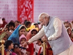 PM Narendra Modi interacts with beneficiaries of Beti Bachao Beti Padhao scheme. (PTI) PM Narendra Modi interacts with beneficiaries of Beti Bachao Beti Padhao scheme. (PTI)