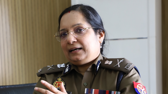 Laxmi Singh has brought significant changes to the city, from enhancing police presence to implementing numerous initiatives focused on women's safety. PhotoCredit: Shantanu Bhattacharya/HT