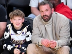 Ben Affleck with son Samuel at a Lakers game Ben Affleck with son Samuel at a Lakers game