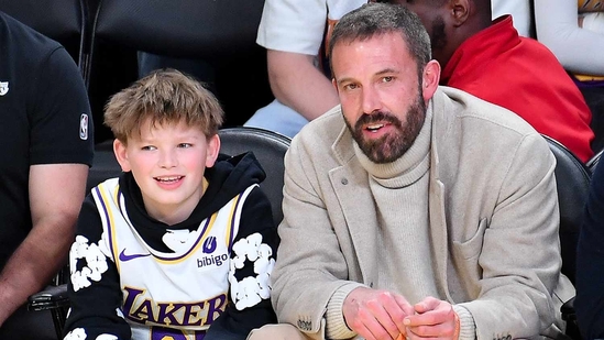 Ben Affleck with son Samuel at a Lakers game Ben Affleck with son Samuel at a Lakers game