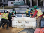 Workers put traffic barriers in place as they start the work to transform Black Lives Matter Plaza into Liberty Plaza on March 10, 2025 in Washington,( AFP) Workers put traffic barriers in place as they start the work to transform Black Lives Matter Plaza into Liberty Plaza on March 10, 2025 in Washington,( AFP)