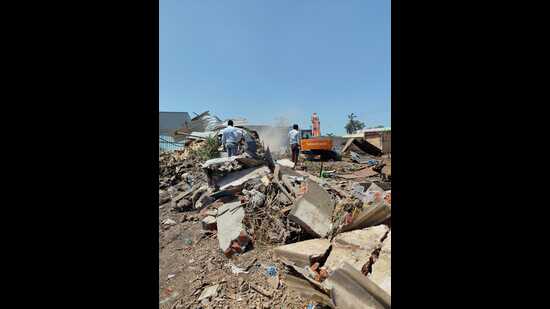 This has cleared about two lakh square meters of road space, easing traffic congestion, said officials. (HT PHOTO)