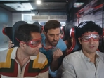 Hrithik Roshan, Farhan Akhtar and Abhay Deol in the new ad. Hrithik Roshan, Farhan Akhtar and Abhay Deol in the new ad.