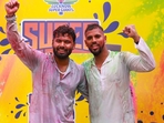 LSG's new captain Rishabh Pant along with vice-captain Nicholas Pooran celebrating Holi in Lucknow(Instagram/lucknowsupergiants) LSG's new captain Rishabh Pant along with vice-captain Nicholas Pooran celebrating Holi in Lucknow(Instagram/lucknowsupergiants)