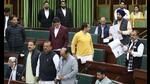 BJP MLAs during the budget session in Jammu on Saturday. (PTI) BJP MLAs during the budget session in Jammu on Saturday. (PTI)