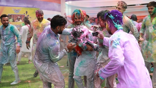 Rishabh Pant with team members Rishabh Pant with team members