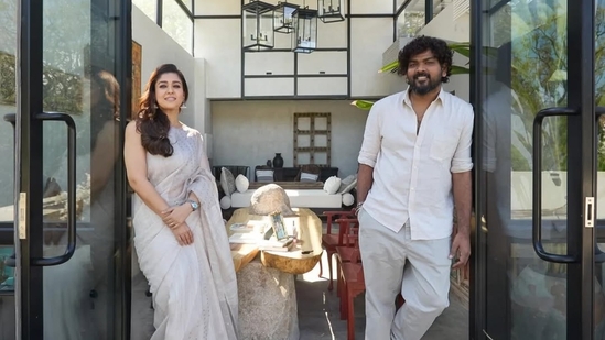Nayanthara and Vignesh Shivan at their stunning home studio in Chennai. (Instagram/@archdigestindia) Nayanthara and Vignesh Shivan at their stunning home studio in Chennai. (Instagram/@archdigestindia)