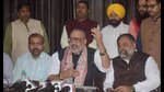 Union textile minister Giriraj Singh addresses mediapersons in Ludhiana on Sunday. (Gurpreet Singh/HT) Union textile minister Giriraj Singh addresses mediapersons in Ludhiana on Sunday. (Gurpreet Singh/HT)
