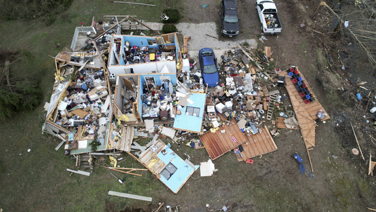 The storm has left 32 people dead across the country, as well as several injured and caused many homes to fall apart(Jeff Robertson/AP)
