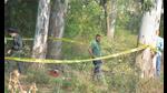Forensic team members inspect the encounter site near Majitha Verka bypass in Amritsar on Wednesday. (Sameer Sehgal/HT) Forensic team members inspect the encounter site near Majitha Verka bypass in Amritsar on Wednesday. (Sameer Sehgal/HT)