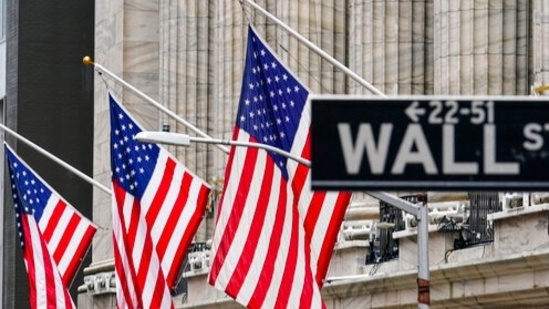 American flags hang outside of the New York Stock Exchange,.(AP) American flags hang outside of the New York Stock Exchange,.(AP)