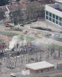 Smoke billows from a substation supplying power to Heathrow Airport in west London. (AFP Photo) Smoke billows from a substation supplying power to Heathrow Airport in west London. (AFP Photo)