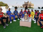 Teams of all IPL teams pose for a photograph with trophy ahead of the 2025 edition in Mumbai. (IPL)(HT_PRINT) Teams of all IPL teams pose for a photograph with trophy ahead of the 2025 edition in Mumbai. (IPL)(HT_PRINT)