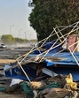 Vehicles on the national highway 52 at Khanauri after the protesters were evicted. (HT photo) Vehicles on the national highway 52 at Khanauri after the protesters were evicted. (HT photo)