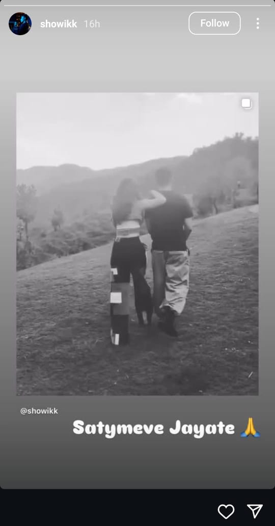 Showik via Instagram Stories. Showik via Instagram Stories.
