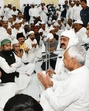 Bihar chief minister Nitish Kumar with Muslim attendees during an Iftar party hosted at 1, Anne Marg in Patna, on Sunday. (Santosh Kumar/HT) Bihar chief minister Nitish Kumar with Muslim attendees during an Iftar party hosted at 1, Anne Marg in Patna, on Sunday. (Santosh Kumar/HT)