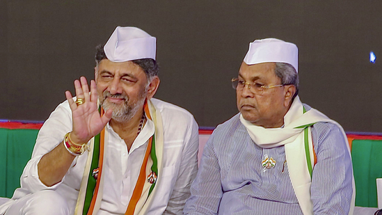 Karnataka Chief Minister Siddaramaiah and Deputy Chief Minister DK Shivakumar.(PTI) Karnataka Chief Minister Siddaramaiah and Deputy Chief Minister DK Shivakumar.(PTI)