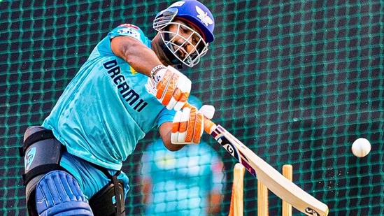 Rishabh Pant during a practise session held in Lucknow Rishabh Pant during a practise session held in Lucknow