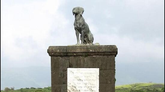 Former MP Sambhajiraje Chhatrapati proposes removal of statue of Waghya, the dog known for its loyalty to Chhatrapati Shivaji Maharaj, from Raigad Fort. (HT) Former MP Sambhajiraje Chhatrapati proposes removal of statue of Waghya, the dog known for its loyalty to Chhatrapati Shivaji Maharaj, from Raigad Fort. (HT)