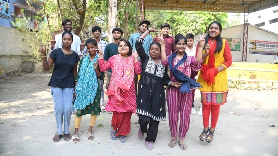Students are elated after BSEB declared the Class 12 results(Santosh Kumar)