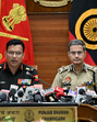 Chief of Staff Headquarters Army Western Command Lt General Mohit Wadhwa and Punjab Director General of Police (DGP) Gaurav Yadav addressed the media regarding the recent assault on Colonel Pushpinder Singh Bath and his son in Patiala, at Punjab Bhawan in Chandigarh on Tuesday. (Ravi Kumar/Hindustan Times) Chief of Staff Headquarters Army Western Command Lt General Mohit Wadhwa and Punjab Director General of Police (DGP) Gaurav Yadav addressed the media regarding the recent assault on Colonel Pushpinder Singh Bath and his son in Patiala, at Punjab Bhawan in Chandigarh on Tuesday. (Ravi Kumar/Hindustan Times)