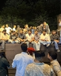 Students holding a protest at Panjab University after cancellation of the show on Tuesday night. (HT photo) Students holding a protest at Panjab University after cancellation of the show on Tuesday night. (HT photo)