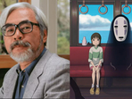 Hayao Miyazaki and a still from Spirited Away (2001) Hayao Miyazaki and a still from Spirited Away (2001)