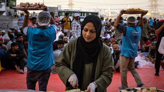 Since 2017, iftar parties have been relegated to the political background. The year 2025 saw only five parties organised by political leaders or parties.(Representative/ AFP) Since 2017, iftar parties have been relegated to the political background. The year 2025 saw only five parties organised by political leaders or parties.(Representative/ AFP)