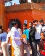 Long queue outside Badi Devkali temple in Ayodhya on the first day of Navratri on March 30. (Ravindra Singh) Long queue outside Badi Devkali temple in Ayodhya on the first day of Navratri on March 30. (Ravindra Singh)