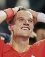Jakub Mensik of Czech Republic reacts after defeating Novak Djokovic of Serbia at the Miami Open final. (AP) Jakub Mensik of Czech Republic reacts after defeating Novak Djokovic of Serbia at the Miami Open final. (AP)
