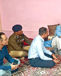 Jammu and Kashmir lieutenant governor Manoj Sinha meets the family members of a police personnel who dies during the Kathua anti-terrorist operation, on Monday. (Photo: Office of LG J&K-X) Jammu and Kashmir lieutenant governor Manoj Sinha meets the family members of a police personnel who dies during the Kathua anti-terrorist operation, on Monday. (Photo: Office of LG J&K-X)