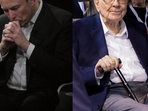 Tesla CEO Elon Musk and Warren Buffett are seen. Tesla CEO Elon Musk and Warren Buffett are seen.