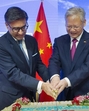 Vikram Misri’s presence at the reception hosted by Chinese ambassador Xu Feihong marked a significant turnaround from India’s practice of deputing a junior diplomat to embassy events (X/ChinaSpox_India) Vikram Misri’s presence at the reception hosted by Chinese ambassador Xu Feihong marked a significant turnaround from India’s practice of deputing a junior diplomat to embassy events (X/ChinaSpox_India)