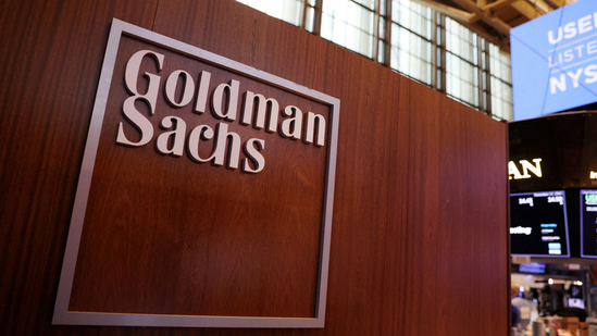 The logo for Goldman Sachs is seen.(Reuters)