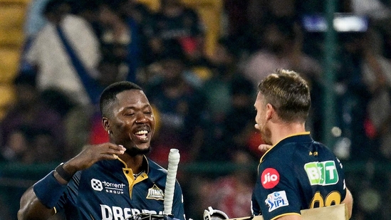 Titans needed 20 runs to win at the start of the off the last three overs but Buttler and Rutherford ensured they did it even before the 18th over ended. Buttler finished unbeaten on 73 off 39 balls while Rutherford, who hit the winning runs with a six, was 30 not out off 18 balls.(AFP)