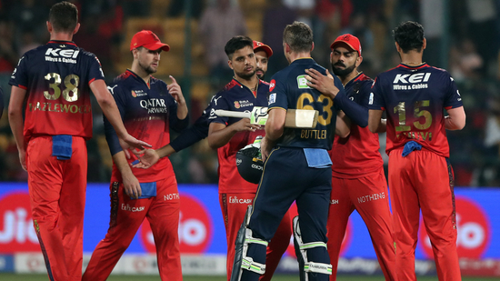 Gujarat Titans beat Royal Challengers Bangalore by eight wickets(REUTERS)