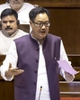 Union minister Kiren Rijiju speaks in the Rajya Sabha on Thursday. (PTI Photo) Union minister Kiren Rijiju speaks in the Rajya Sabha on Thursday. (PTI Photo)