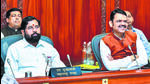 **EDS: THIRD PARTY IMAGE** In this image released by @CMOMaharashtra via X on Saturday, March 8, 2025, Maharashra CM Devendra Fadnavis with Dy CM Eknath Shinde at a review meeting on the implementation of 40 mining blocks of major minerals in the state. (@CMOMaharashtra via PTI Photo) (PTI03_08_2025_000404B) (@CMOMaharashtra) **EDS: THIRD PARTY IMAGE** In this image released by @CMOMaharashtra via X on Saturday, March 8, 2025, Maharashra CM Devendra Fadnavis with Dy CM Eknath Shinde at a review meeting on the implementation of 40 mining blocks of major minerals in the state. (@CMOMaharashtra via PTI Photo) (PTI03_08_2025_000404B) (@CMOMaharashtra)