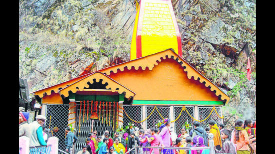The Yamunotri temple in Uttarkashi. (HT File Photo)