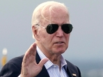 President Joe Biden's Ray-Ban Aviators were an integral part of his look.(AP file) President Joe Biden's Ray-Ban Aviators were an integral part of his look.(AP file)