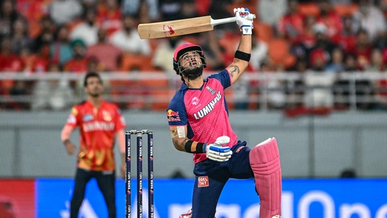 Riyan Parag (43*) added the finishing touches as RR posted 205/4 in 20 overs.(AFP)