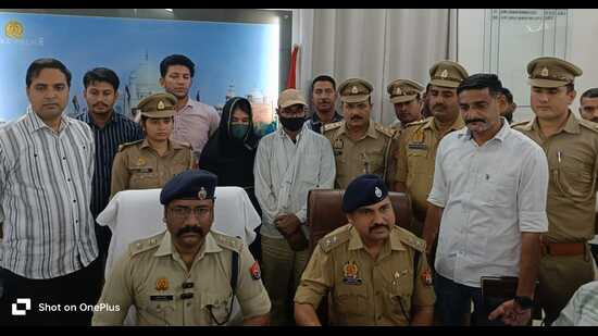 DCP, city, Sonam Kumar, addressing the media in Agra on Saturday. (HT Photo) DCP, city, Sonam Kumar, addressing the media in Agra on Saturday. (HT Photo)