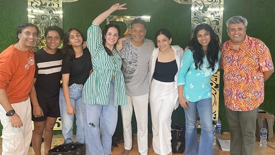 Artistes with the director rehearsing for the plays Bade Miyan Deewane and Phir Se Shaadi that will be staged in Lucknow. Artistes with the director rehearsing for the plays Bade Miyan Deewane and Phir Se Shaadi that will be staged in Lucknow.